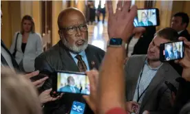  ?? Photograph: Drew Angerer/Getty Images ?? The committee chairman, Bennie Thompson, above, and vice-chair, Liz Cheney, said: ‘We’re praying for the safety of all those in the storm’s path.’