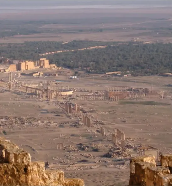  ?? FOTO: JØRGEN CHRISTIAN MEYER ?? Utsikt over ruinene i Palmyra før ødeleggels­en under borgerkrig­en i Syria i 2015.