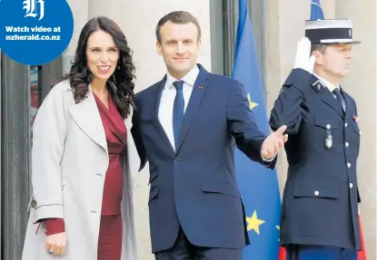  ?? Picture / AP ?? Emmanuel Macron will be the first French President to visit New Zealand if he accepts the invitation Prime Minister Jacinda Ardern extended last night.