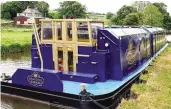  ??  ?? Graceful Swan is moored ready to take guests quietly along the nearby waterways.