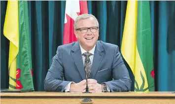  ?? — POSTMEDIA NEWS ?? After announcing that he plans to step down, Brad Wall says his 10 years spent as Premier of Saskatchew­an ‘will be the honour of my working life.’