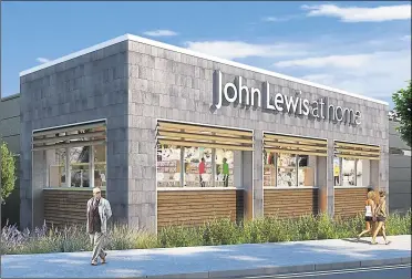  ?? ?? An artist’s impression of the new John Lewis at Home store, which opened in Ashford in November 2013; the closure of the two-storey shop was confirmed last March