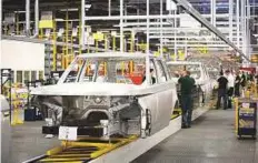  ?? Bloomberg ?? Jaguar Land Rover’s assembly plant in Solihull, UK. JLR revealed last month that it would switch some production of its Land Rover Discovery model to Slovakia.