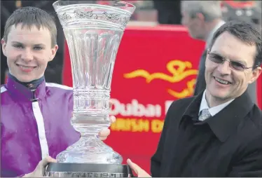  ??  ?? Prize guys: Father and son Aidan and Joseph O’Brien go for glory with Derby favourite Australia