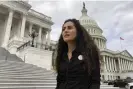  ?? Photograph: Nathan Ellgren/AP ?? Lina Abu Akleh, Shireen Abu Akleh’s niece, speaks to the Associated Press at the US Capitol in July.