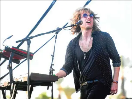  ??  ?? Jimmy Vallance of Bob Moses performs at the Outdoor Theatre during the 2019 Coachella Valley Music And Arts Festival in Indio, California.