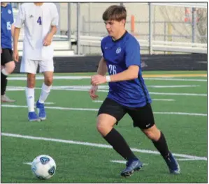  ?? (Photo courtesy Conway Athletics) ?? Conway defender Jacob Chalk has been a versatile player who has helped key a stingy defense as the Wampus Cats battle in the 6A-Central Conference.