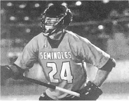  ?? COURTESY KAY WILLIAMSON ?? Josh Williamson, the men's bobsled winner in the “Next Olympic Hopeful” competitio­n, played lacrosse at Seminole High School. Injuries spurred a change in sports.