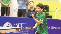  ?? – Supplied photo ?? LOCAL TALENT: Ahmed Al Riyami was one of the Omani players to advance to the second round of singles competitio­ns.