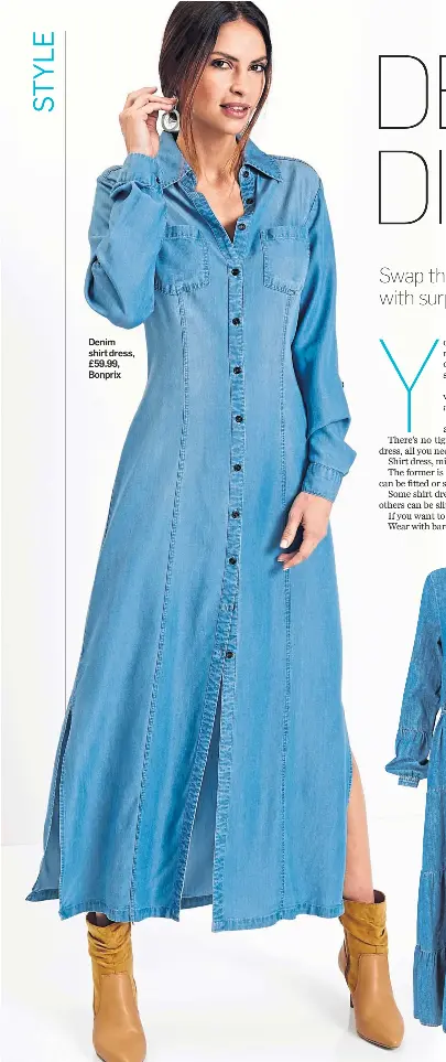 Bon prix cheap denim dress