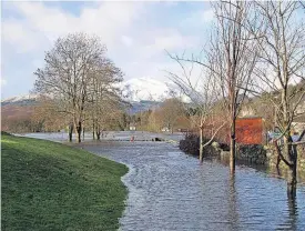  ?? ?? Flooding Communitie­s in the National Park, like Callander, are seeing increased flooding and other impacts of climate change