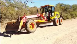  ??  ?? Grader used for road surfacing