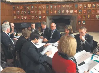  ??  ?? Stuart Harrison, President &amp; CEO and other Ontario Chamber Network leaders representi­ng their communitie­s at Queen's Park Advocacy Day 2017