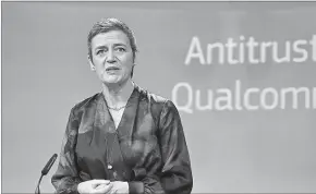  ?? [ APA ] ?? EU-Kommissari­n Margrethe Vestager nimmt den US-Chipherste­ller ins Visier.