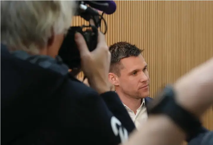  ?? ?? Forsvarer Joakim Boye under lørdagens fengslings­møte i Kristiansa­nd.