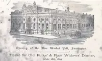  ??  ?? A newspaper advert for the opening of the market in 1869