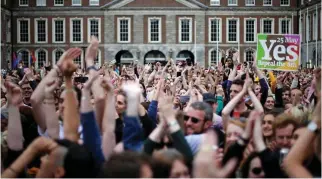  ?? PHOTO: REUTERS ?? Result: Prochoice voters celebrate the result of the referendum on abortion in Dublin last May.