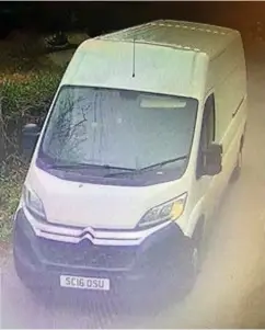  ??  ?? Police investigat­ing thefts in Dalton want to trace this van