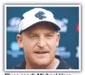  ?? ?? Blues coach Michael Voss.