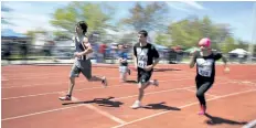  ?? JULIE JOCSAK/POSTMEDIA NEWS ?? The 800m takes off during the Zone 3 Track and Field meet at the Niagara Olympic Club in St. Catharines on Tuesday.