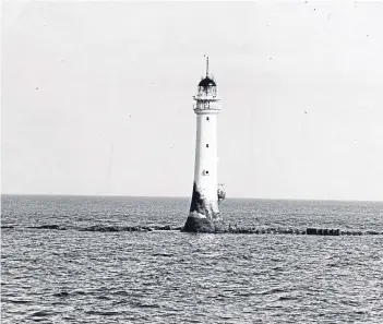  ??  ?? The Bell Rock lighthouse off the coast near Arbroath.