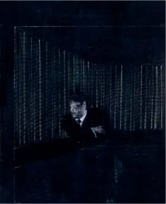  ?? ?? IMAGE LEFT: Francis Bacon, Man in Blue
I, 1954 Collection Museum Boijmans Van Beuningen, Rotterdam, © The Estate of
Francis Bacon. © photograph Studio Tromp IMAGE BELOW: Eduardo Paolozzi, Bunk! Evadne in Green Dimension, 1952 Victoria & Albert Museum, © The Paolozzi Foundation, Licensed by DACS 2021, photograph courtesy Victoria and Albert Museum, London