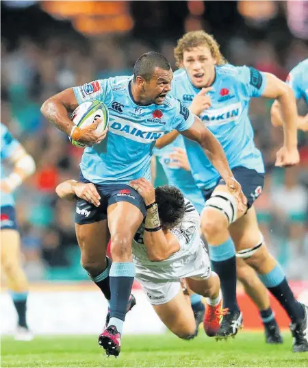  ??  ?? The Crusaders were well below their best as they fell to a defeat against the Waratahs in Sydney on Saturday night.