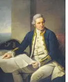  ??  ?? Captain James Cook (1728-1779), painted by by Nathaniel Dance.