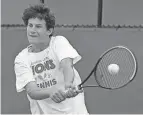  ?? E.L. HUBBARD/CINCINNATI ENQUIRER ?? Gahanna Lincoln junior Brandon Carpico, the defending Division I state singles champion, won the district title on Saturday at Olentangy.