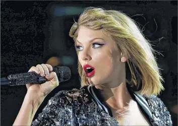  ?? GETTY IMAGES ?? Taylor Swift received seven nomination­s, but a mountain of music has come out since her “1989” album was released Oct. 27, 2014. Piet Levy predicts she’ll take home Song of the Year for “Blank Space.”
