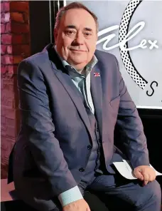  ??  ?? On the defensive: Alex Salmond, who hosts RT show