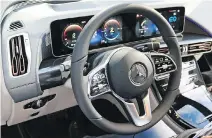  ??  ?? The instrument panel in the 2020 Mercedes-Benz EQC provides a wealth of informatio­n on power consumptio­n, range and driving habits.