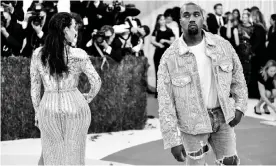  ??  ?? Kim Kardashian and Kanye West: heading in different directions. Photograph: Mike Coppola/Getty Images