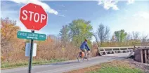  ??  ?? The Cheese Country Trail is popular with ATV riders, but it's also open to cyclists. Most of the trail is crushed stone, but some sections, including through Darlington, are paved.