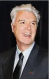  ?? AP/FILE ?? David Byrne is coming to the PNC Pavilion at Riverbend in August.