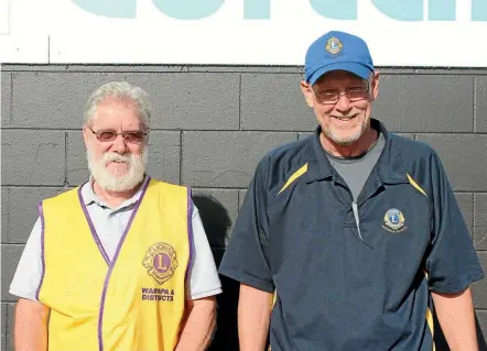  ??  ?? Waipapa Lions Club member Tony Admiraal and president Jim Green helped organise a men’s health night.