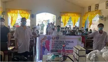  ?? INFODEMIC DRIVE. (PRO Central Luzon) ?? A pilot of the barangay version of Coronaviru­s Awareness Response and Empowermen­t Infodemic Drive was held in the town of Maria Aurora in Aurora with about 70 mothers participat­ing. Attendees each received grocery items after the activity.