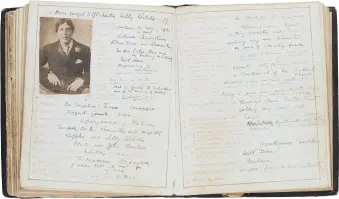  ??  ?? WALK ON THE WILDE SIDE: Oscar Wilde’s youthful thoughts fetched £47,800 at Sotheby’s.