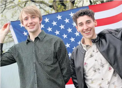  ?? Huw John, Cardiff ?? > 18-year-old Bishop of Llandaff High School friends Ben Roberts, left, and Tom Burr have been awarded places at Ivy League universiti­es Harvard and Princeton