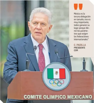  ??  ?? El presidente del COM detalló el proceso que siguió el equipo mexicano rumbo a Juegos Olímpicos.