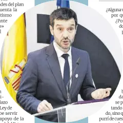  ?? ?? El ministro Bustinduy, en su discurso en el Centro Español de Autismo, ayer.