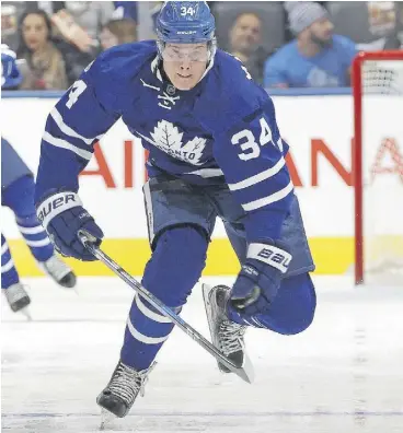  ?? CLAUS ANDERSEN / GETTY IMAGES ?? Auston Matthews will become the youngest player in more than 30 years to represent the Toronto Maple Leafs at an NHL all-star game.