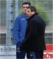  ??  ?? Wie lange dürfen sie bleiben? Sportchef Jens Todt und Vorstands-Boss Heribert Bruchhagen