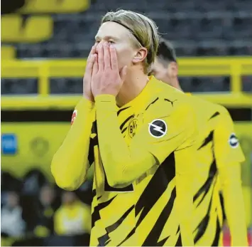  ?? Foto: Maik Hoelter, Witters ?? Schreck lass nach: Erling Haaland wird in diesem Jahr nicht mehr für Borussia Dortmund spielen.