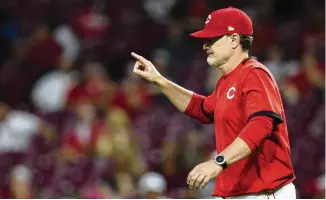  ?? JEFF DEAN / ASSOCIATED PRESS ?? It’s a big year for Reds manager David Bell, who has a record of 251-295 in four seasons. His predecesso­r, Bryan Price, lost his job 18 games into his fifth season after a 3-15 start.