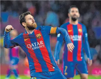  ?? FOTO: AFP ?? Trifft und jubelt weiter für den FC Barcelona: Lionel Messi.