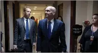  ?? ANDREW HARNIK — THE ASSOCIATED PRESS ?? Michael McKinley, a former top aide to Secretary of State Mike Pompeo, leaves after testifying in the House impeachmen­t inquiry.