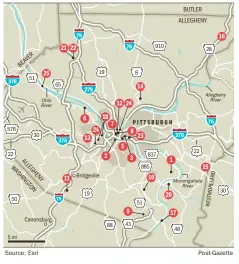  ?? Source: Esri Post-Gazette ??