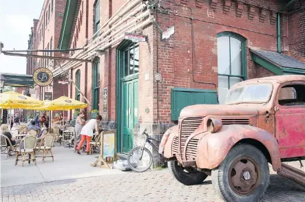  ??  ?? Toronto’s Distillery District is full of craft brewers and a great place to spend a few hours.