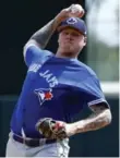  ?? JUSTIN K. ALLER/GETTY IMAGES ?? Righty Mat Latos is in mid-season form intensity-wise, but regrets snapping at ump in pre-season.